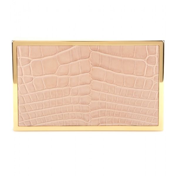 Gentuță de piele cu fermoar Aligator